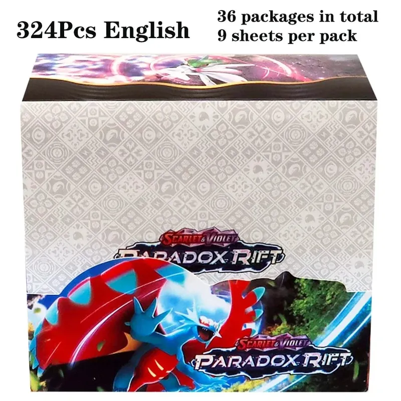 324Pcs Pokemon TCG: Sword & Shield Tempest Bonds Booster Box Trading Card Game Pokemon Card Kids Toys Board Game