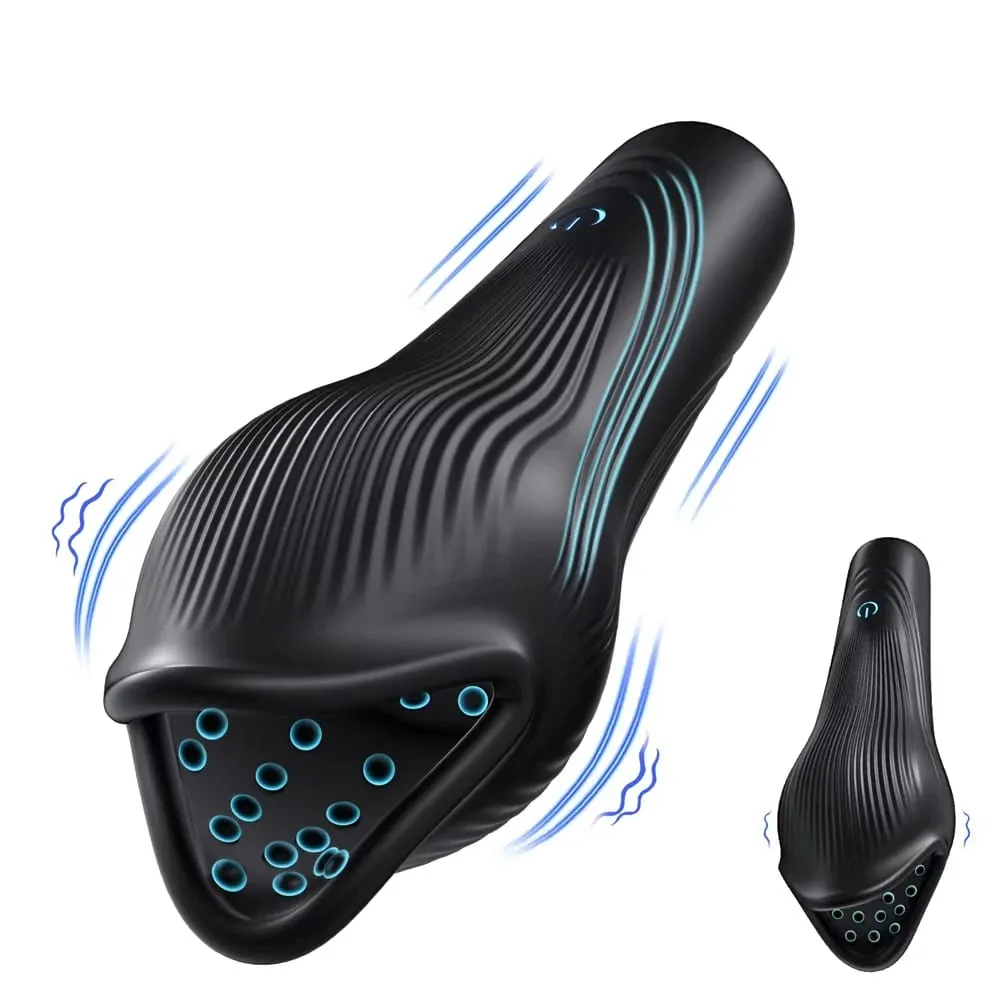 Powerful Vibrating Tongue Licking Vibrator Male Glan Massager Delay Stamina Trainer Oral Sex Climax Masturbation Sex Toy for Men — image 1