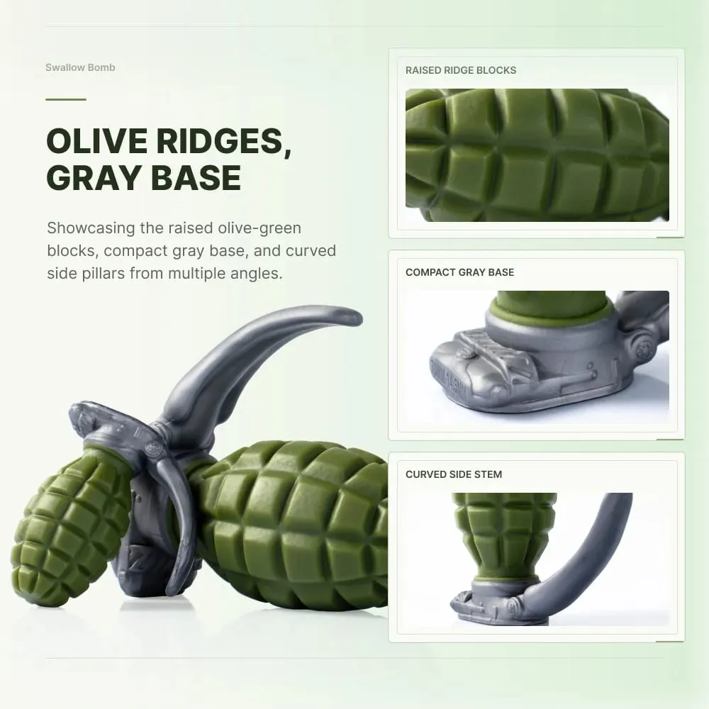 Hand Grenade-style Anal Plug Sex Adult Toys for Men and Women Pure Silicone Anal Expansion Toys Butt Plug with Protrusions — image 4