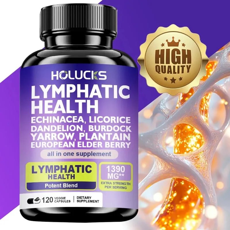 Lymphatic Capsules 1300mg Supplement Support Aids Lipedema Hormone Balance Natural Detox for Clear Skin & Vitality — image 2