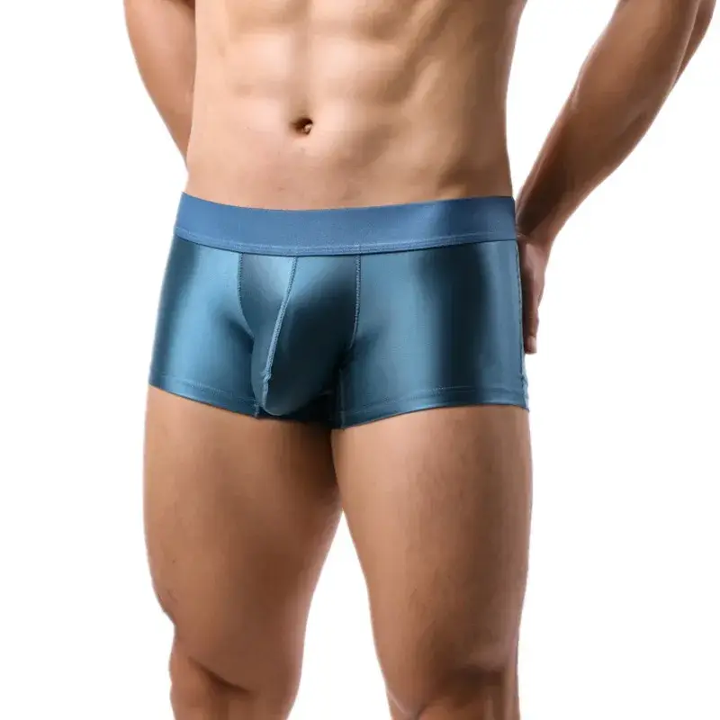 Heren Ondergoed Boxershorts Man Solid Slim Nylon Slipje Cueca Midden Taille JJ Pouch Underpants Mannelijke Boxers Ropa Plus Size M-XXL