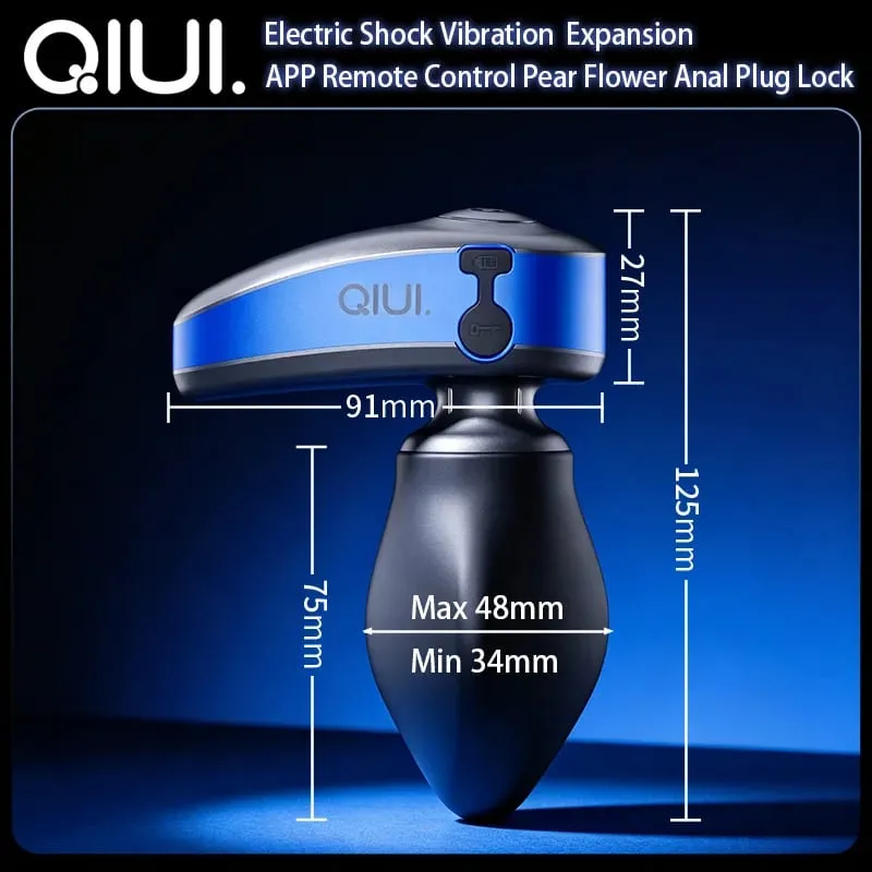 APP Remote Control Anal Plug Electric Shock Vibration Butt Plug Expansion Adjustable Diameter Anal Plug Lock Sex Toys