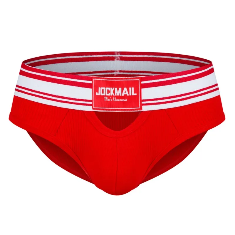 Jockmail Mens Underwear New Arrivalmen Briefs Plaid Pit Cotton Sexyu Bag Front and Rear Openings Cut Outlow Waist Breathable — image 20