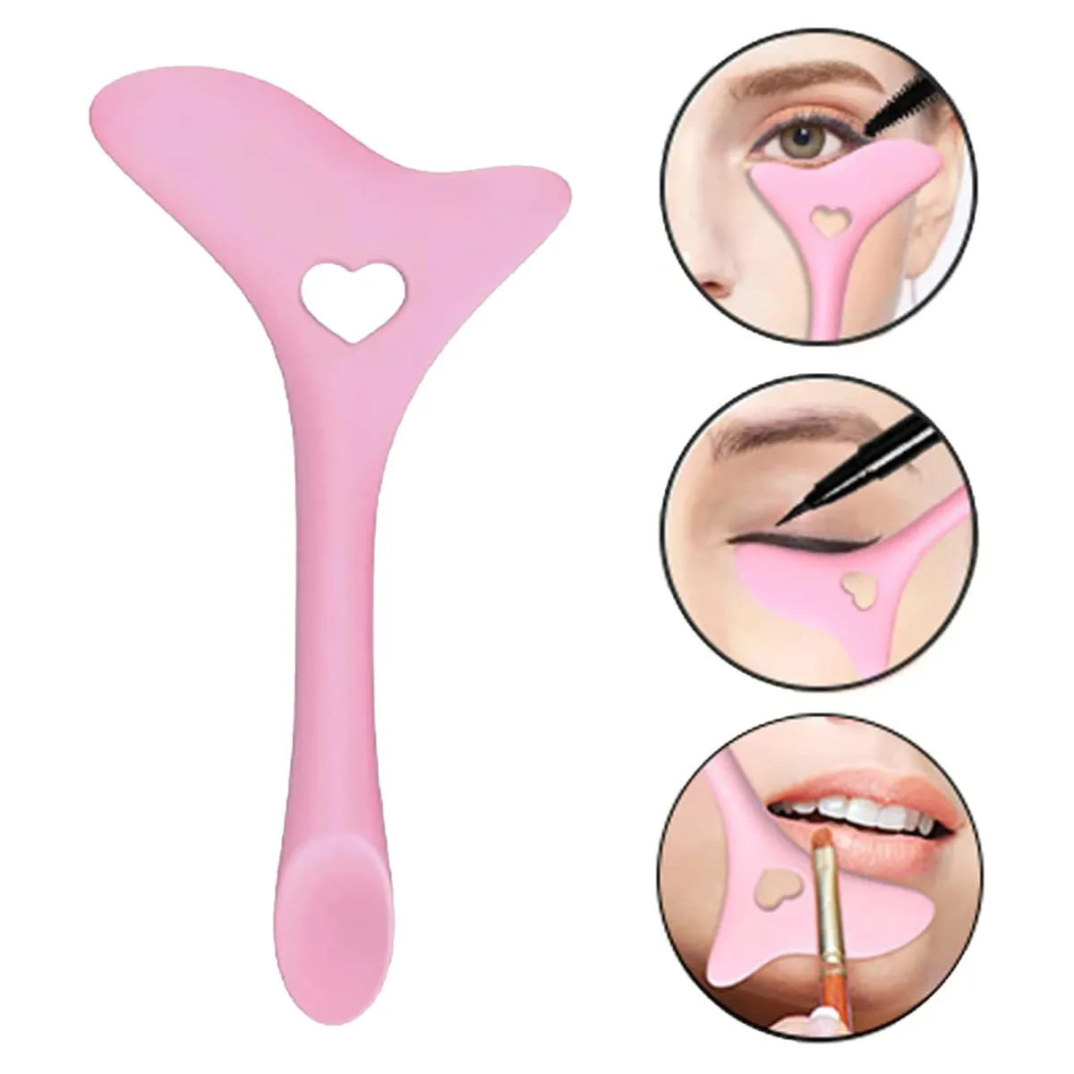 7 PCS Makeup Brush Set For Eyeshadow & Liner Include Professional Eye Makeup Brushes Eyebrow Razor Silicone Eyeliner Stencils — image 5