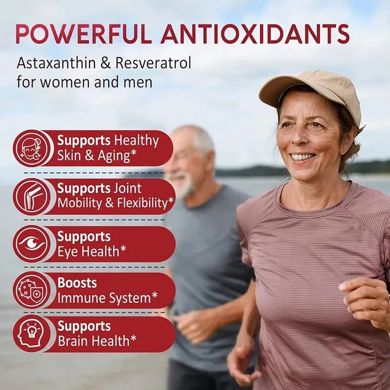Astaxanthin Capsules with Algae Extract & Antioxidants Support Eye Health Joint Comfort & Immune Balance