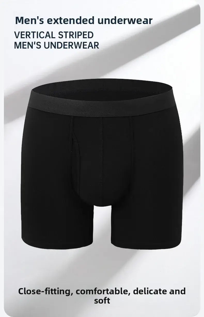 Big Pouch Men Bamboo Fiber Boxer Briefs Breathable Underwear With Fly Opening Mid Waist Sports Trunks Moisture Wicking Soft Cool — image 22