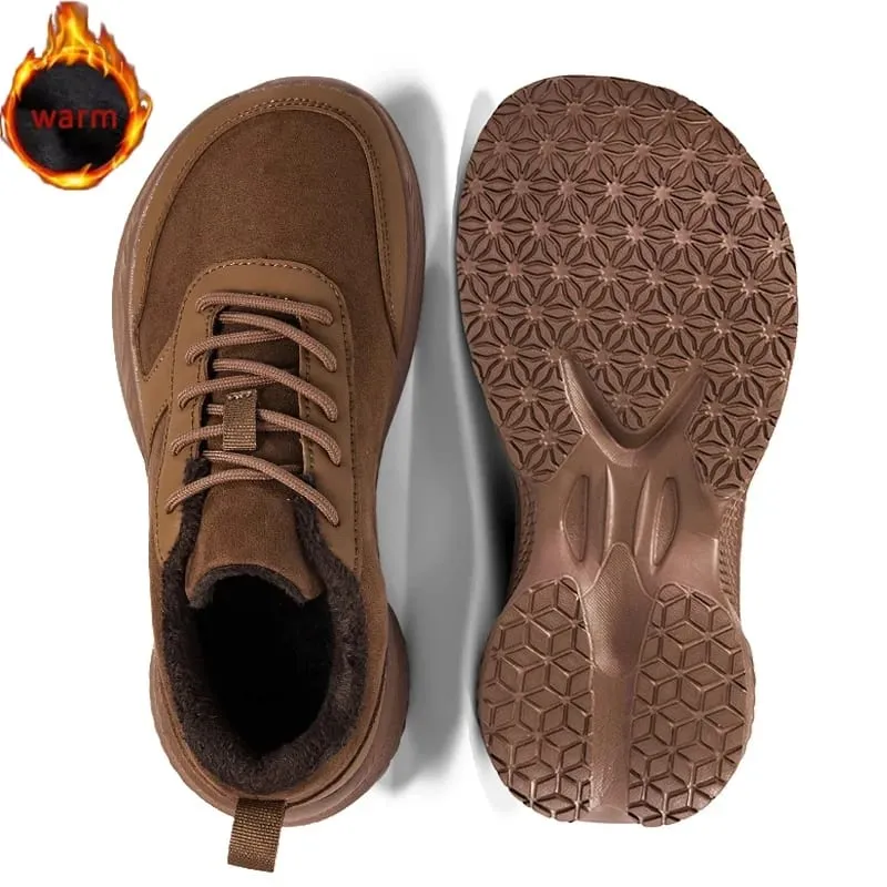 Winter Wide Head Men's sneakers Unisex Barefoot Comfortable Big Size warm Casual Shoes Non-slip Hiking Shoes Minimalist Shoes — image 2