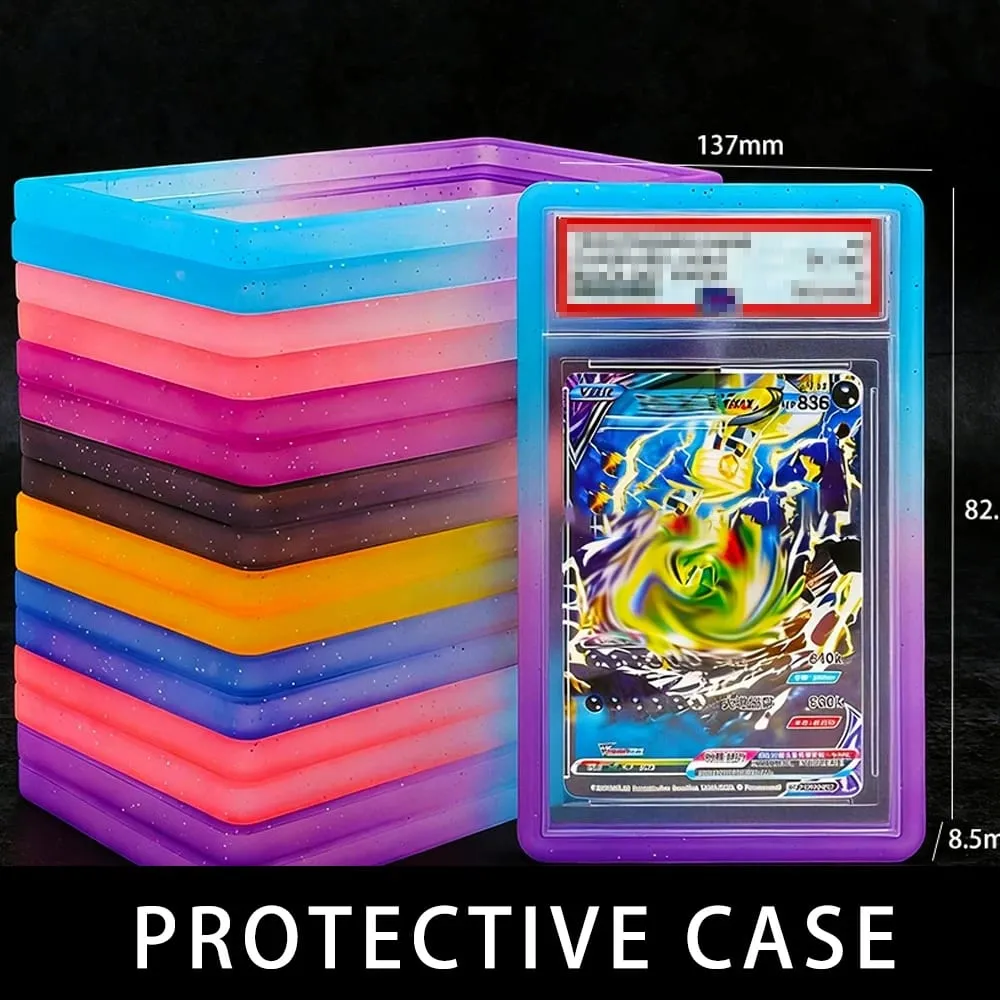 Psa Rating Card Soft Case Silicone Shock Absorption Tpu Protective Case Fit Collection Card Gradient Color Protective Case — image 1