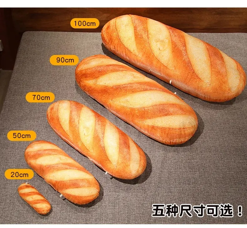 Hot Giant Bread Plush Long Pillow Toy Soft Funny Simulation Food Toy Creative Cushion Birthday Present Christmas Gift Decoration — image 9