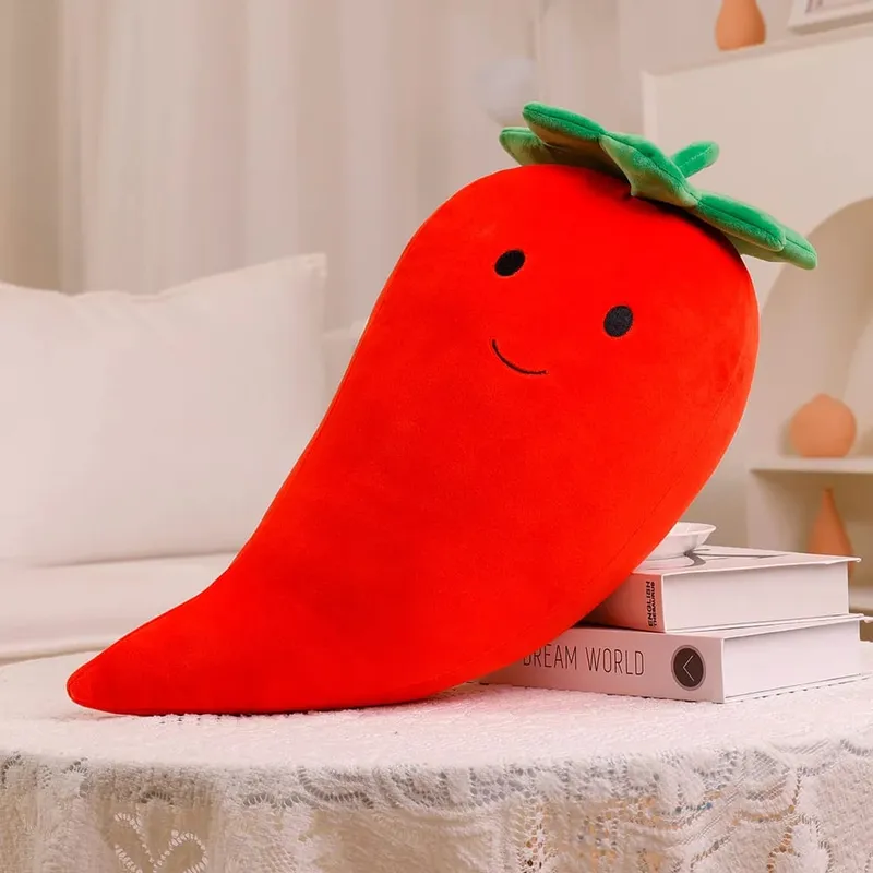 ZU Super Soft Plush Pillow Cute Fruits Kiwi Apple Orange and Vegetables Pea Chili Stuffed Toys Sofa Home Decor Cushion for Girl — image 11