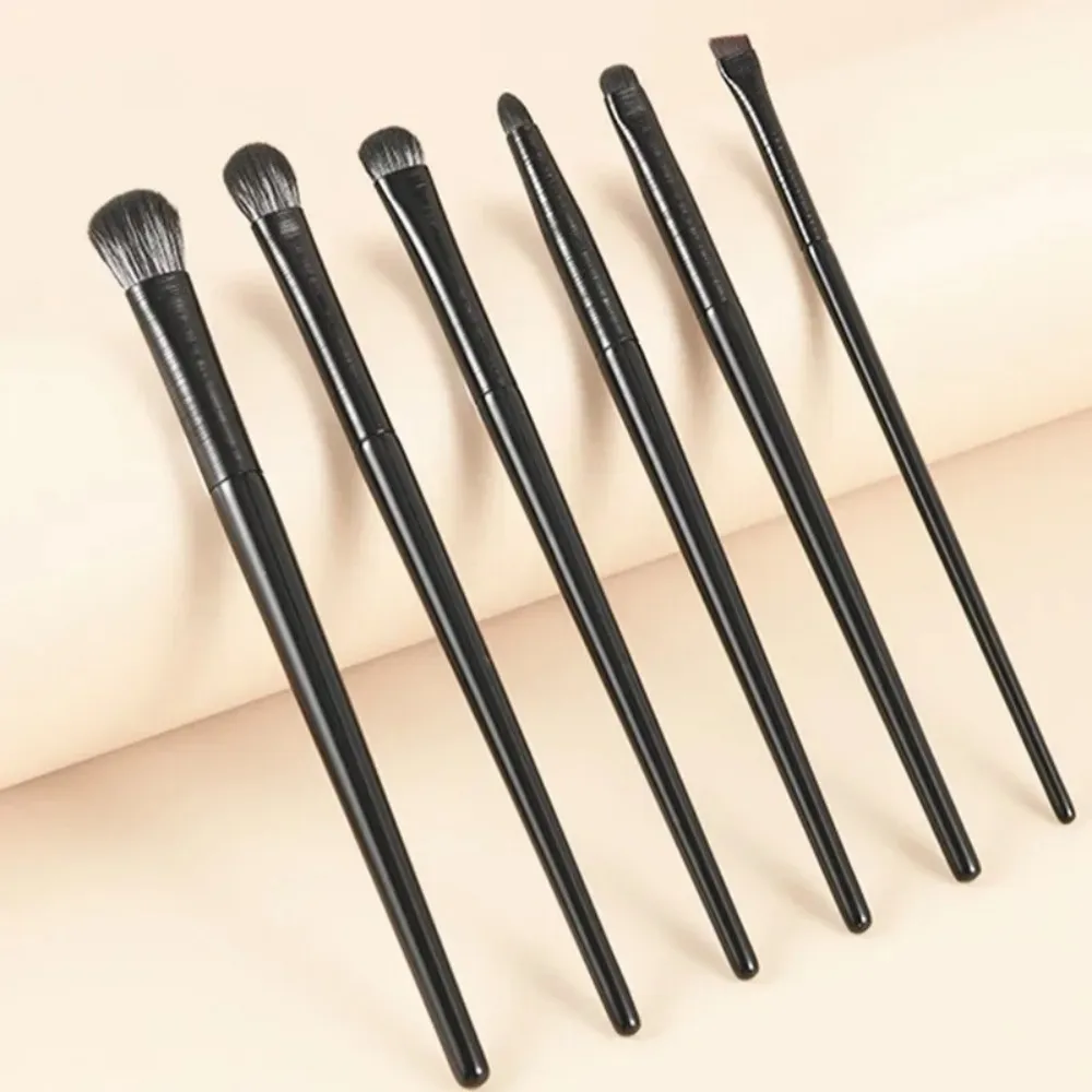 6-Piece Eye Makeup Brush Set: Professional Soft Contour Eyeshadow Brush Small Eye Makeup Brushes for Detailed Eye Makeup Facia — image 1