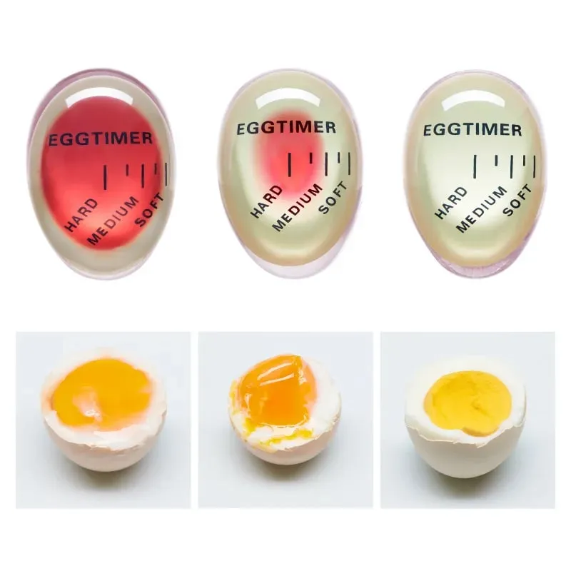 1/3pcs Egg Timer Kitchen Electronics Gadgets Color Eggs Cooking Changing Yummy Soft Hard Boiled Eco-Friendly Resin Red Tools — image 4