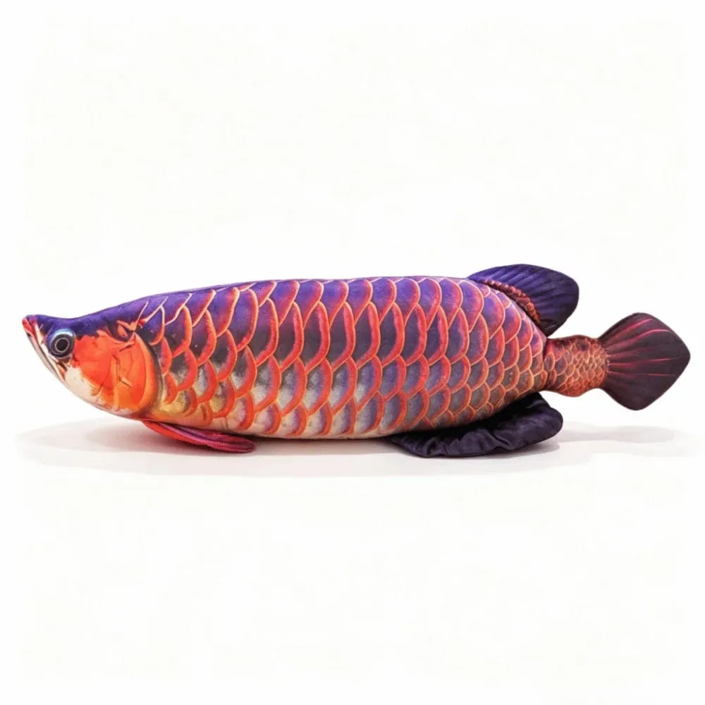 Wonderful Soft Arowana Plush Toys Cute Elongated Body Stuffed Fish Doll Lifelike Fish Plush Pillow Collectible — image 6