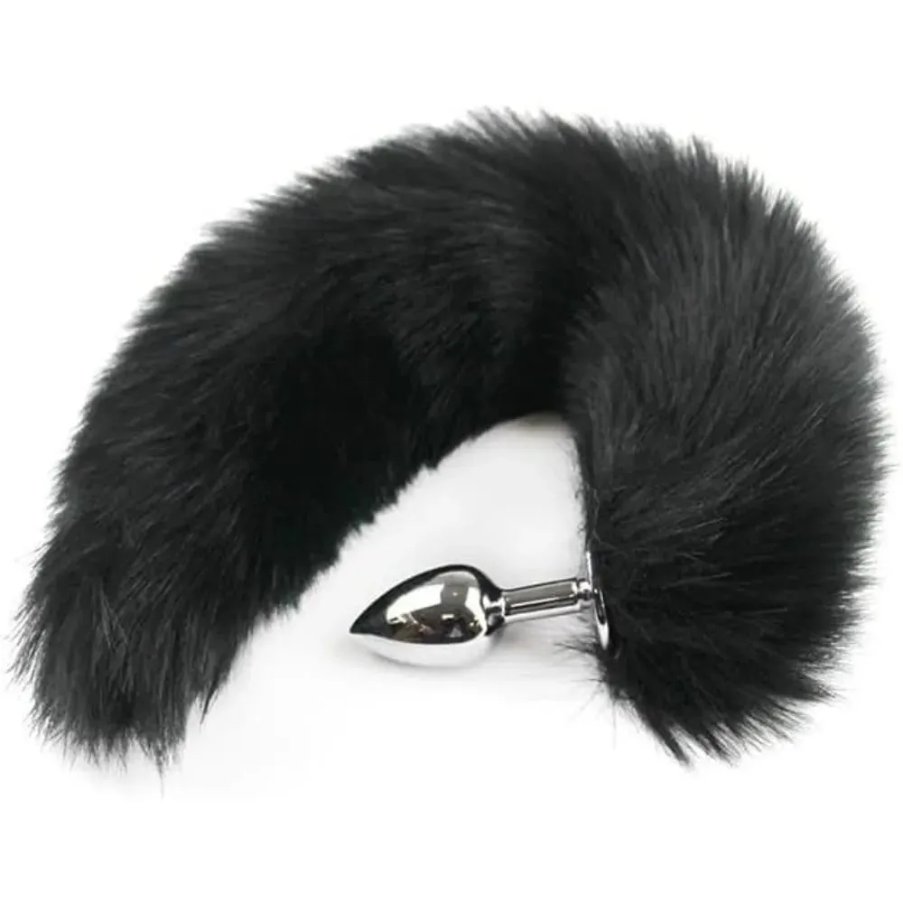 Foxtail Role Playing Metal Butt Plug Adult Sex Toys SM Anal Sex Toys Suitable Beginners Male Female Couples in Various Colors — image 3