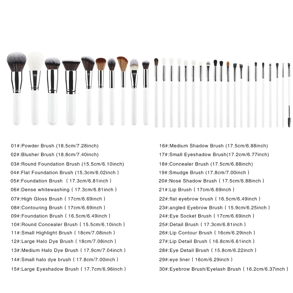 30pcs Professional Makeup Brushes Set Cosmetic Beauty Tools Foundation Eyeshadow Concealer Blend Brushes Fluffy Bristle Powder — image 4