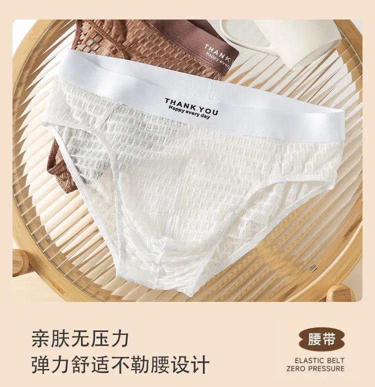 Transparent Mesh Underwear Male Ultra Thin Sheer Briefs Breathable Underpants Bulge Pouch Panties Soft Lingerie Low Rise Knicker — image 9