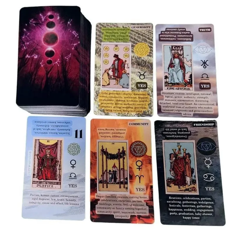Tarot Cards for Beginners Learning Tarot Deck No Guide Book Needed Tarot Cards with Meanings on Them (Español) 78 Cards Reversed