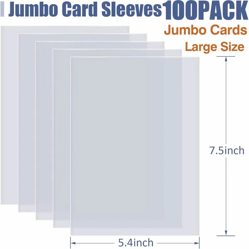 Jumbo Cards Sleeves L Xl Large Size Transparent Card Holder Protector For Tcg Mtg Game Sport Cards Oversized Trading Card Photo — image 8