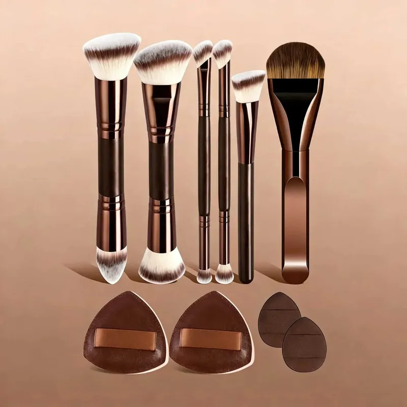 Professional Aluminum Makeup Brush Set Includes Soft High-Quality Synthetic Hair Makeup Brushes Foundation Brush Powder Brush — image 2