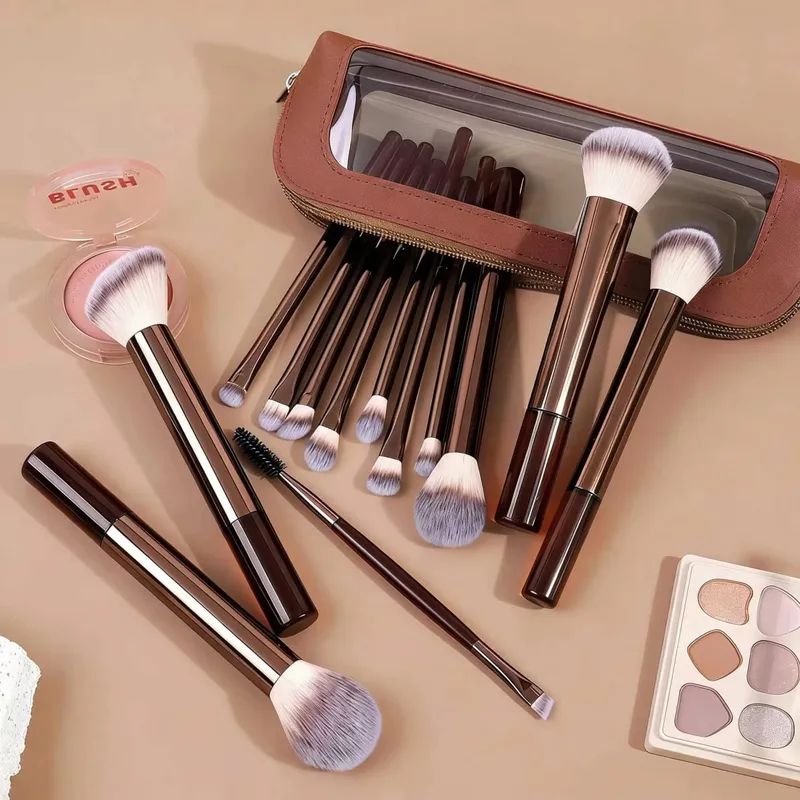 13pcs Makeup Brushes with Storage Bag Soft Fluffy Cosmetic Foundation Powder Eyeshadow Kabuki Blending Beauty Tool Makeup — image 6