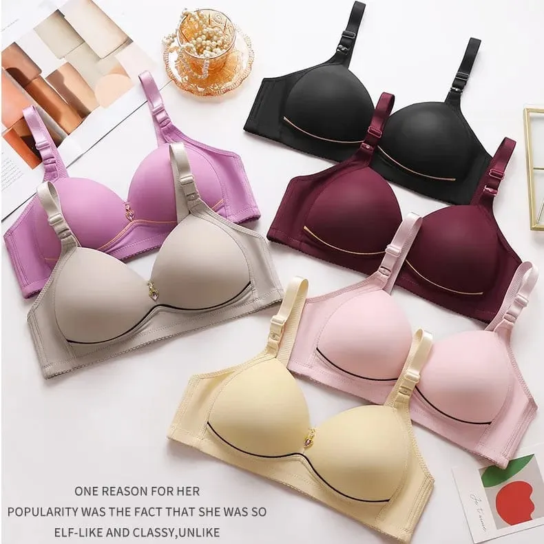 Size 36-46 Seamless Bras Women Underwear Push up Brassiere Glossy Comfort Bralette Female Thin Lingerie — image 5