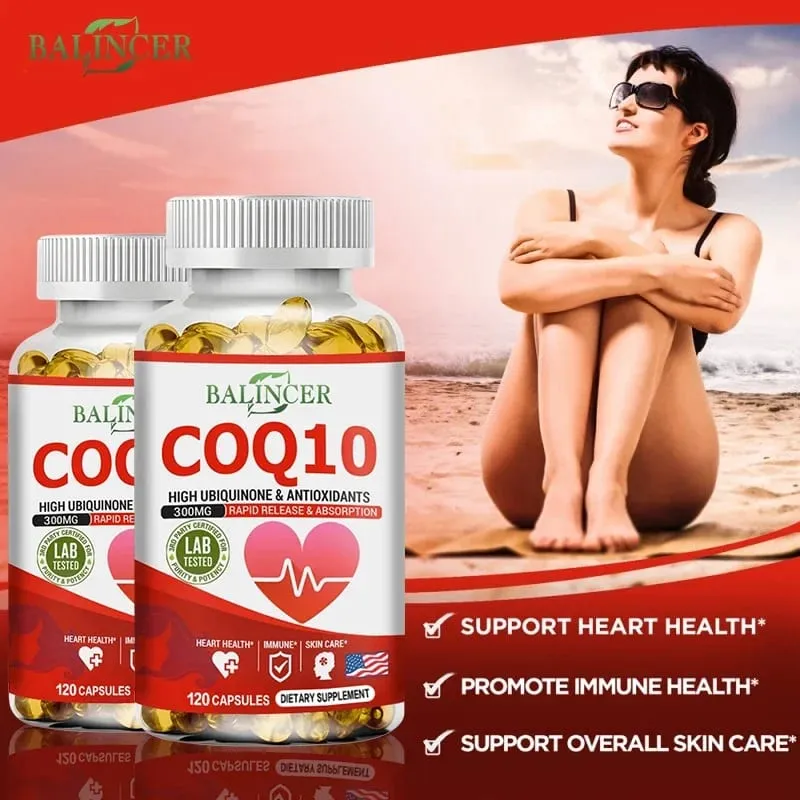 CoQ10 소프트젤 - 코엔자임 Q10(유비퀴논) 보충제 흡수율이 높은 항산화제는 심장 건강과 에너지 생산을 지원합니다 — image 4