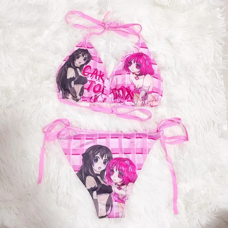 Beach Bikini High Waist e Design Sweet And Spicy Girl Thermal Vaion Ins Girl Summer Sweet Sister Swimsuit for Women — image 5