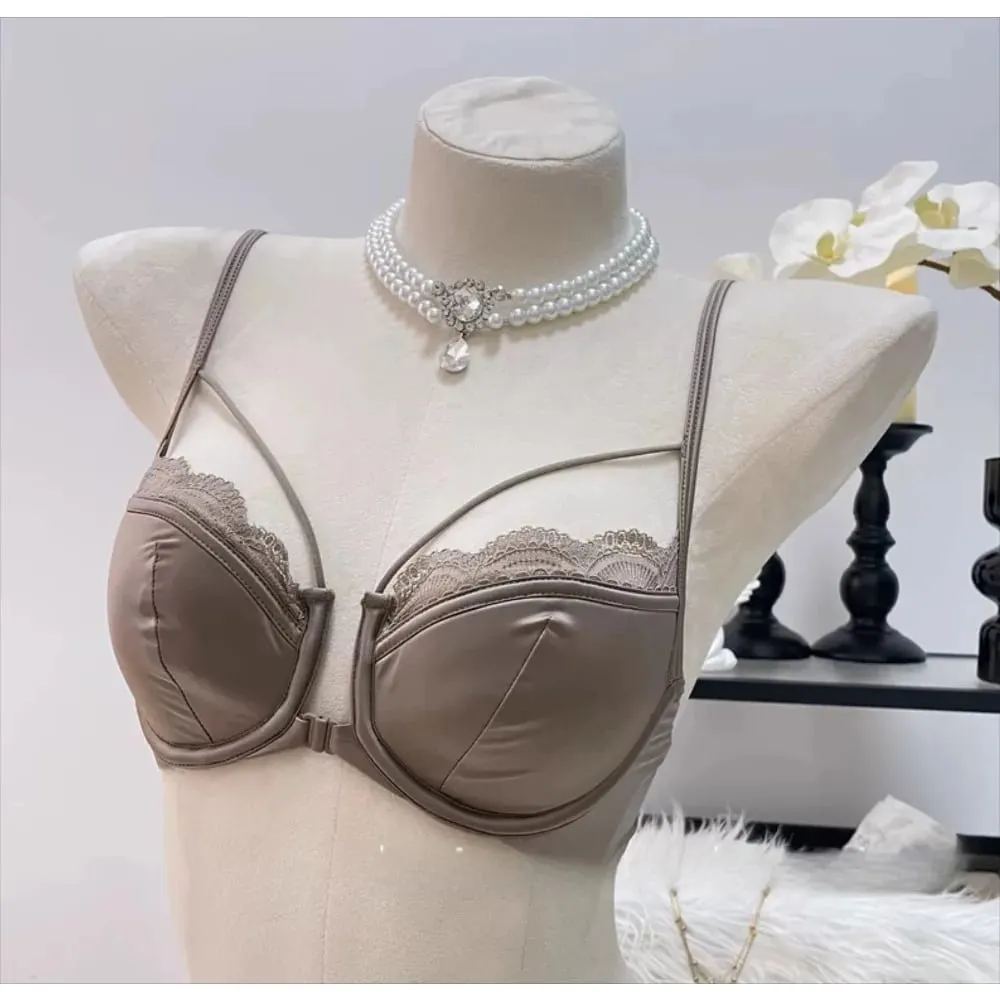 Front Close Smooth Bra Half Cup Pushup Minimizer Soft Wire Side Support Breathable Summer French Lingerie Бюстгальтер Женский — image 3