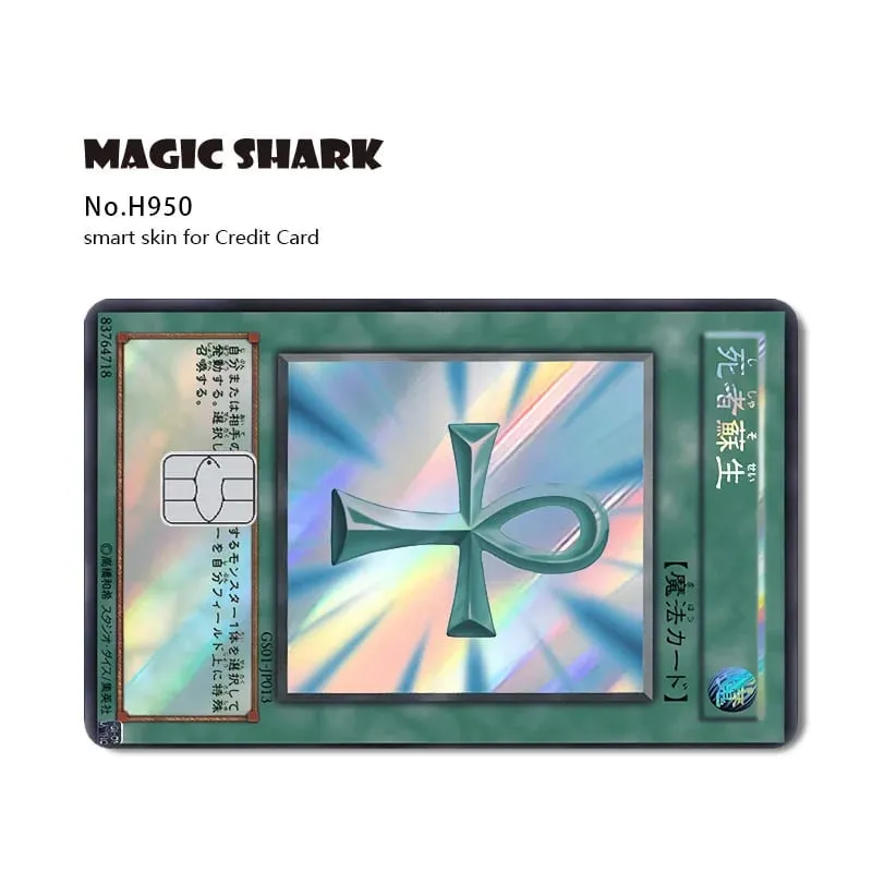 Magic Shark Yo-gi-oh Blue Eyes Dragon Game Shinny Holographic Laser Debit Credit Card Sticker Film Skin Front Cover — image 16