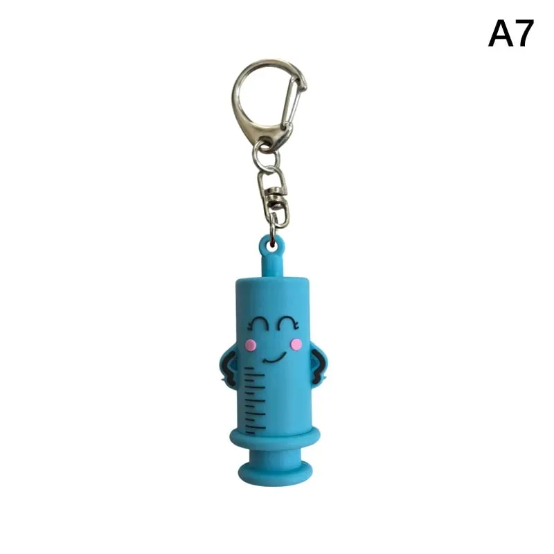 TT1pc For Home Nurses And Doctors Rubber Cutter Aid Medication Vial Breaker Tool Syringe-Shaped Ampoule Bottle Opener Keychain