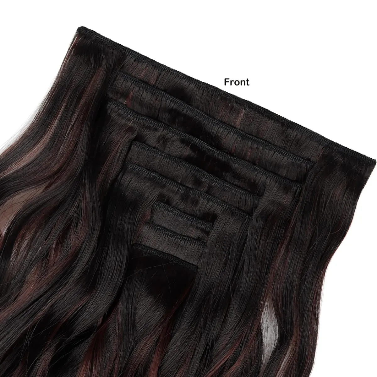 8Pcs Wavy Clip-In Hair Extensions Set 17Clips Matte Synthetic Full Head Hairpiece for Women Easy to Install
