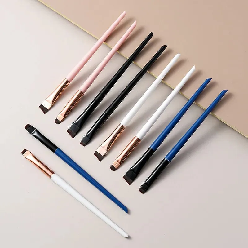 3pcs/set Blade Eyeliner Brush Eyebrow Brush Portable Flat Fine Eye Liner Brow Contour Makeup Brushes Makeup Brush Set — image 6