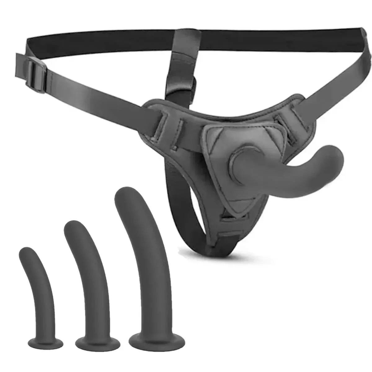 Adjustable Silicone Strap On Dildo Harness Set S M L Sizes Realistic Penis Panties for Women Lesbian Couples G-Spot Anal Vaginal — image 1