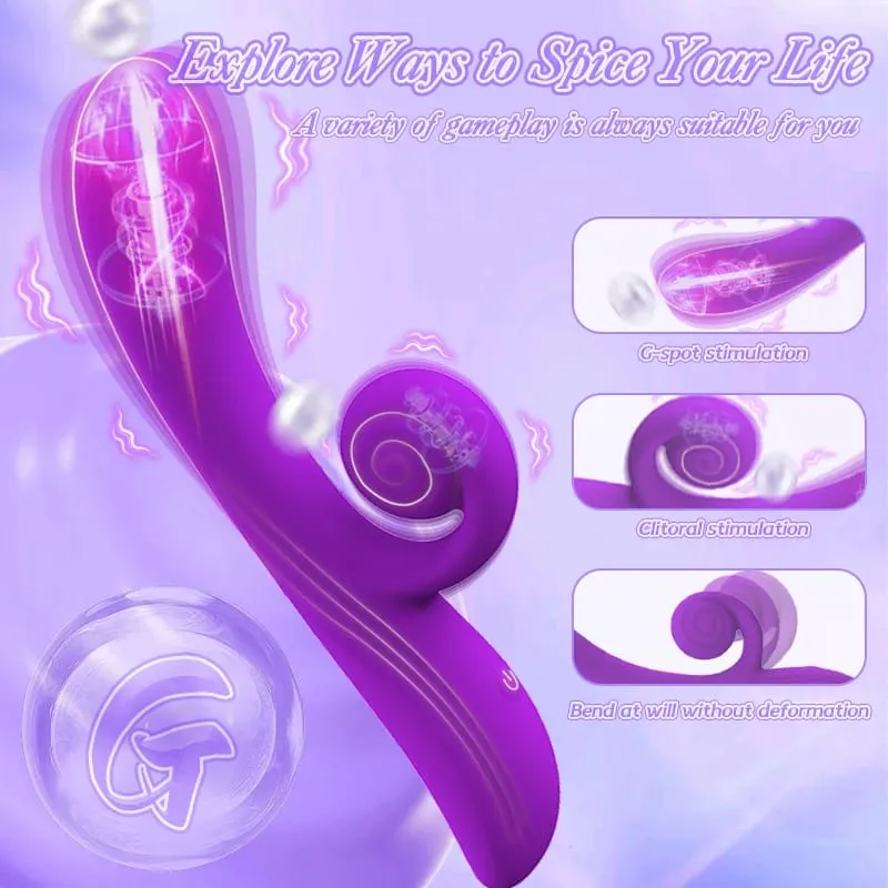 Snail Vibrator G-spot Dildo Penetration Flexbile Snail for Perfect Clit Fit Stimulaiton 10 Modes Pleasur Sex Toy for Womanz — image 4