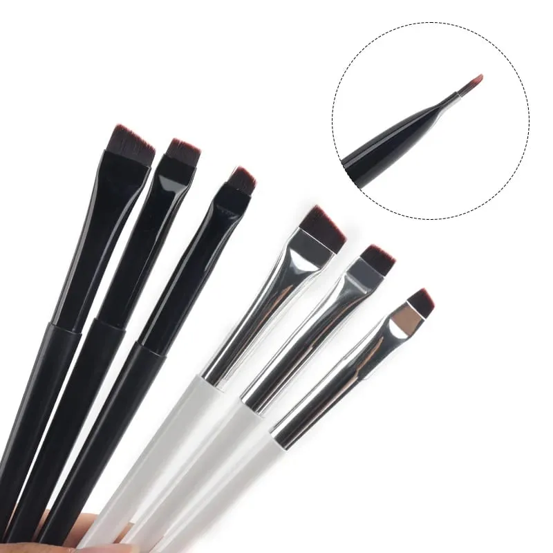 1/3 Pcs Blade Eyeliner Makeup Brush Set Ultra Thin Fine Angle Flat Eyebrow Brushes Under The Eyes Place Precise Detail Brush — image 3