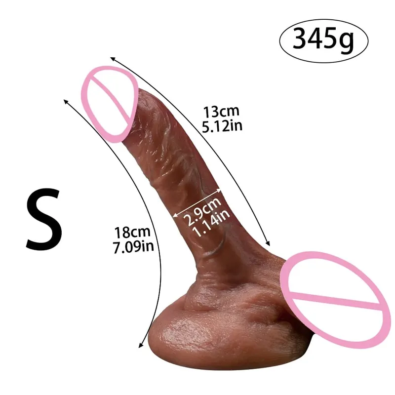 XXL Silikon Tebal Dildo dengan Cangkir Hisap Besar Ramah Kulit Silikon Lembut Pijat Realistis Tingkat Pori-pori Tekstur Penis Mainan Seks