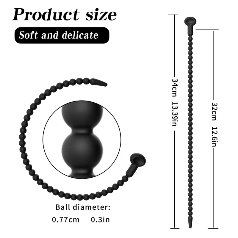 Graduated Urethral Dilator Set – 7 Sizes Soft Silicone Penis Sounding Rod for Men Reusable Sound Trainer Adult Sex Toy — image 12