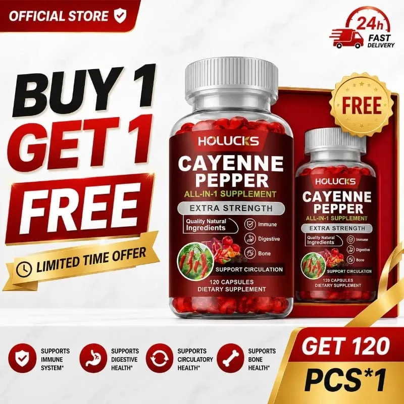 Cápsulas avançadas de pimenta caiena com vitamina D3 e K2 apoiam a circulação, saúde imunológica e conforto digestivo