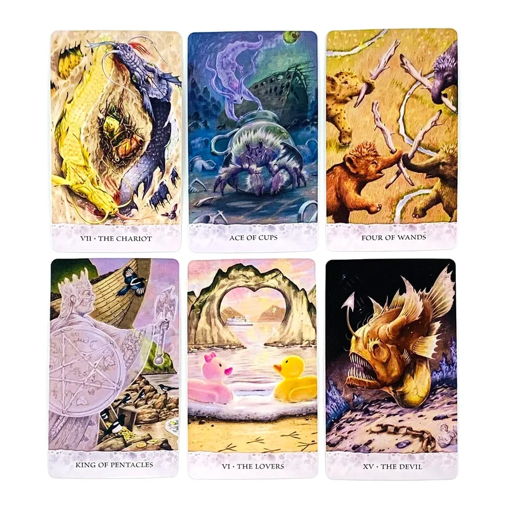Tarot of Tides-Spielkarten, 78 Karten, skurriles Ozean-Tarot-Deck, Bob-Duck-Abenteuerthema, perfekt für Wahrsagerei und Geschenke — image 4
