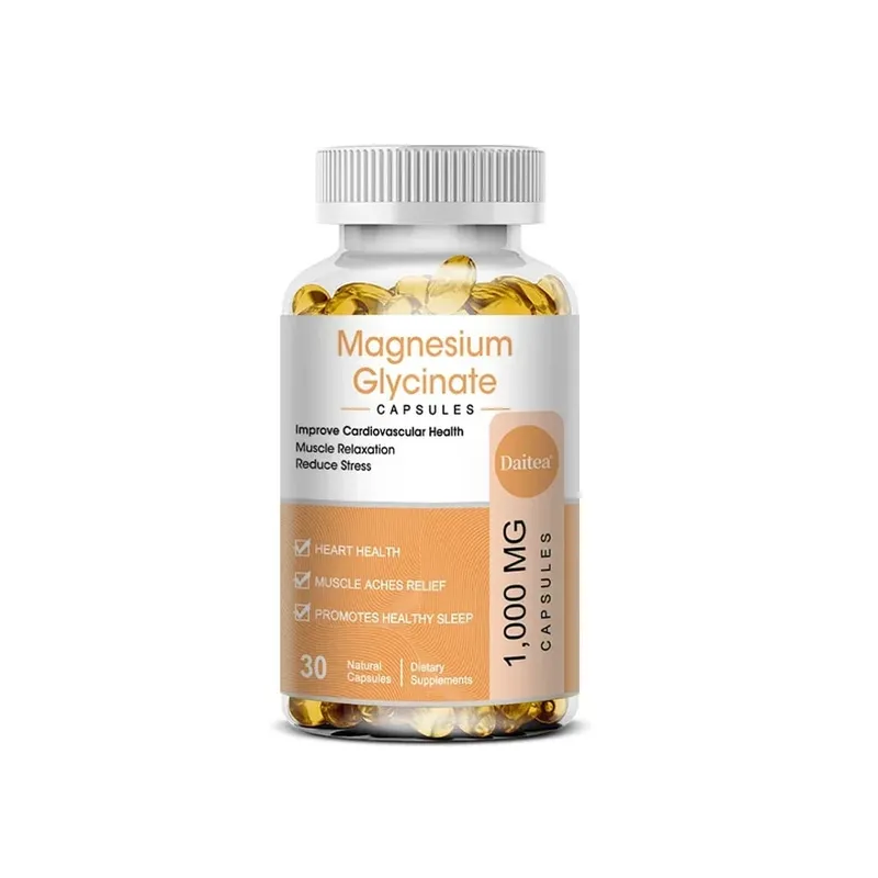 Supplément de glycinate de magnésium avec vitamines pour favoriser un sommeil naturel, réduire le stress et l'anxiété et soutenir la santé des os