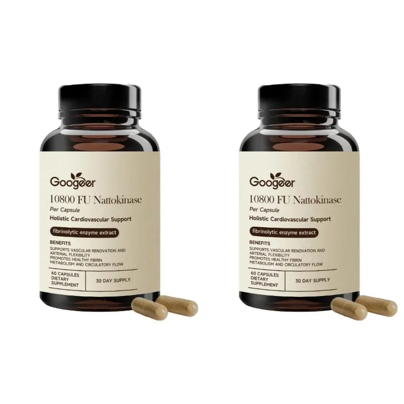 Nattokinase 10800 FU Capsules with CoQ10 Garlic Extract Daily Wellness Supplement 60 Count 30 Day Supply for Adults Men Women — image 8