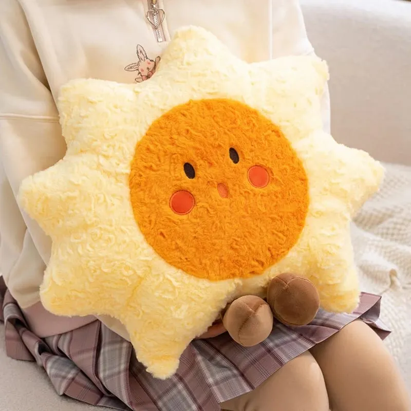45cm Cute Plush Home Decorative Cushion Pillow Stuffed Sun Moon Plushies Huggable Sleep Pillow Girl Gift — image 7