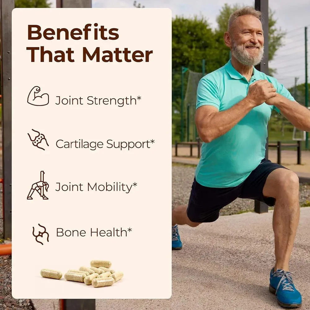 Glucosamine Chondroitin Extra Strength Capsules Joint Support Antioxidant Immune Support Supplement for Adults — image 4