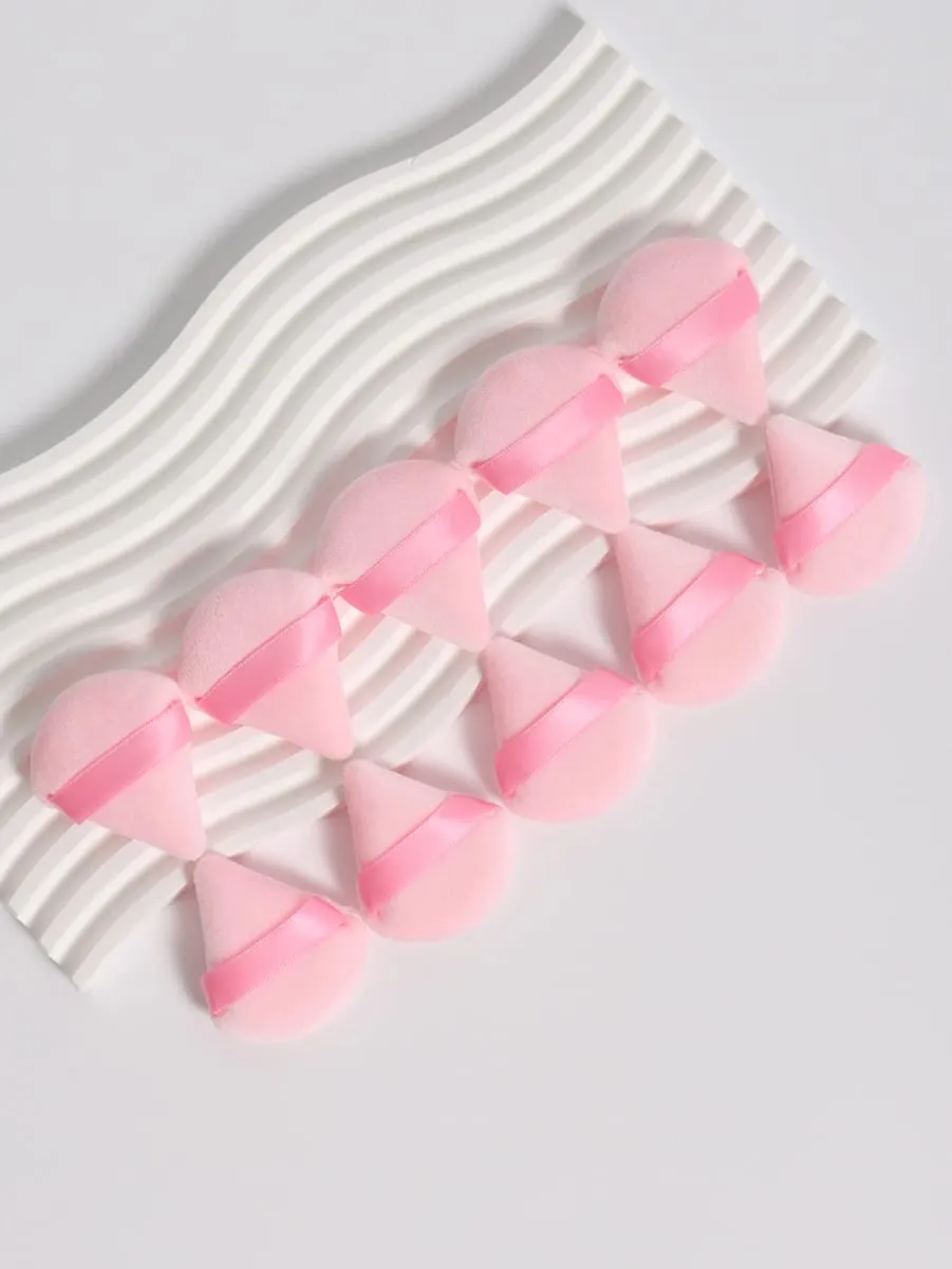 Mini Triangular Powder Puff 40-80Pcs Apply Loose Powder by Gently Pressing It onto the Face to Achieve a Setting Effect — image 3