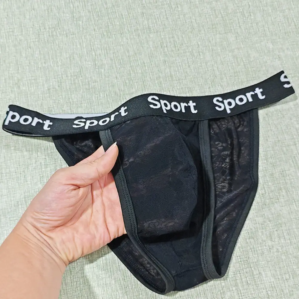 Men Jacquard High Fork Briefs Breathable Underwear gay No Crotch Tightness Lingerie Quick Dry Men's panties Seamless Underpants — image 19