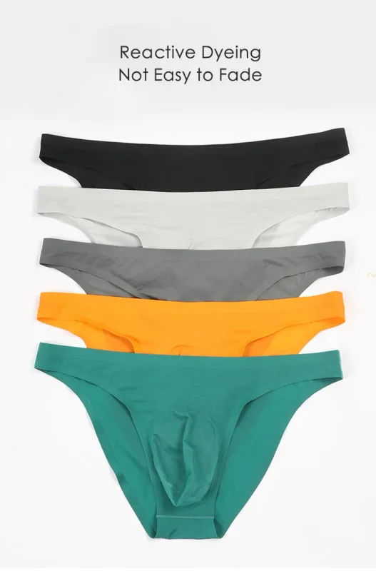 Sous-vêtements Ultra-minces sans couture en soie glacée pour hommes, slip Transparent à séchage rapide, pochette Sexy, culotte respirante sans couture — image 8