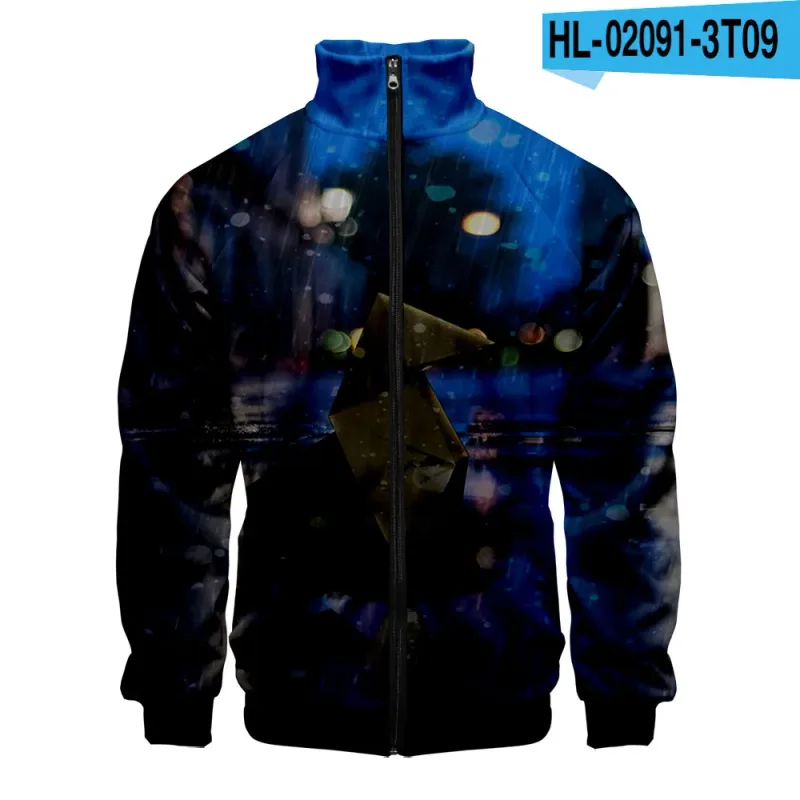 Harajuku Popular Rain 3D Print Zipper Raglan Jacket Windbreaker Boys/Girls Comfortable Stand Collar Jackets Coats — image 18