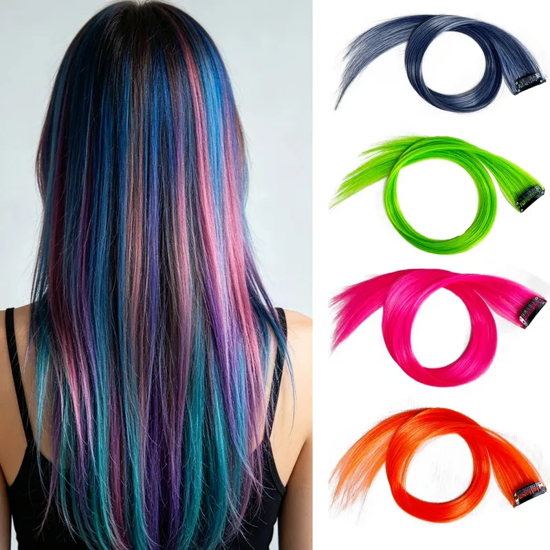 Synthetic Colored Clip In Hair Extension