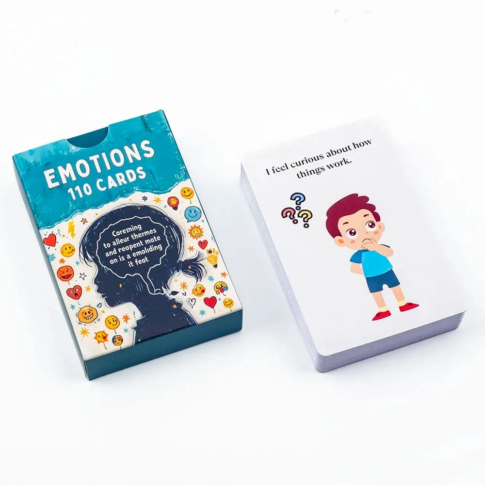 110 Emotions Cards Emotional Recognition & Expression Tool Fun Feelings Learning Game for Kids & Adults Board Playing Game Cards — image 4