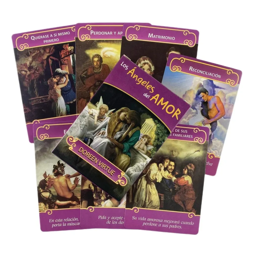 Spanish Los Angeles Del Amor Oracle Cards Tarot Deck Board Games For Party — image 1